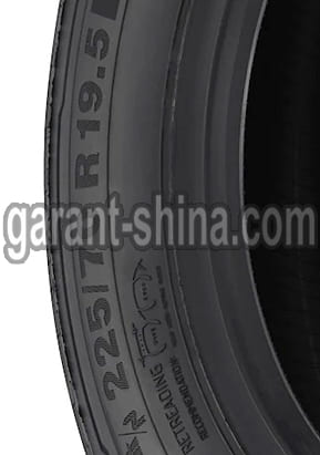 Continental Conti Hybrid HS3 (рулевая) 225/70 R19.5 128/126N 14PR - Фото размера шины на боковине